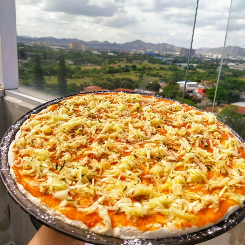 Pizza de Ocumo Vegana