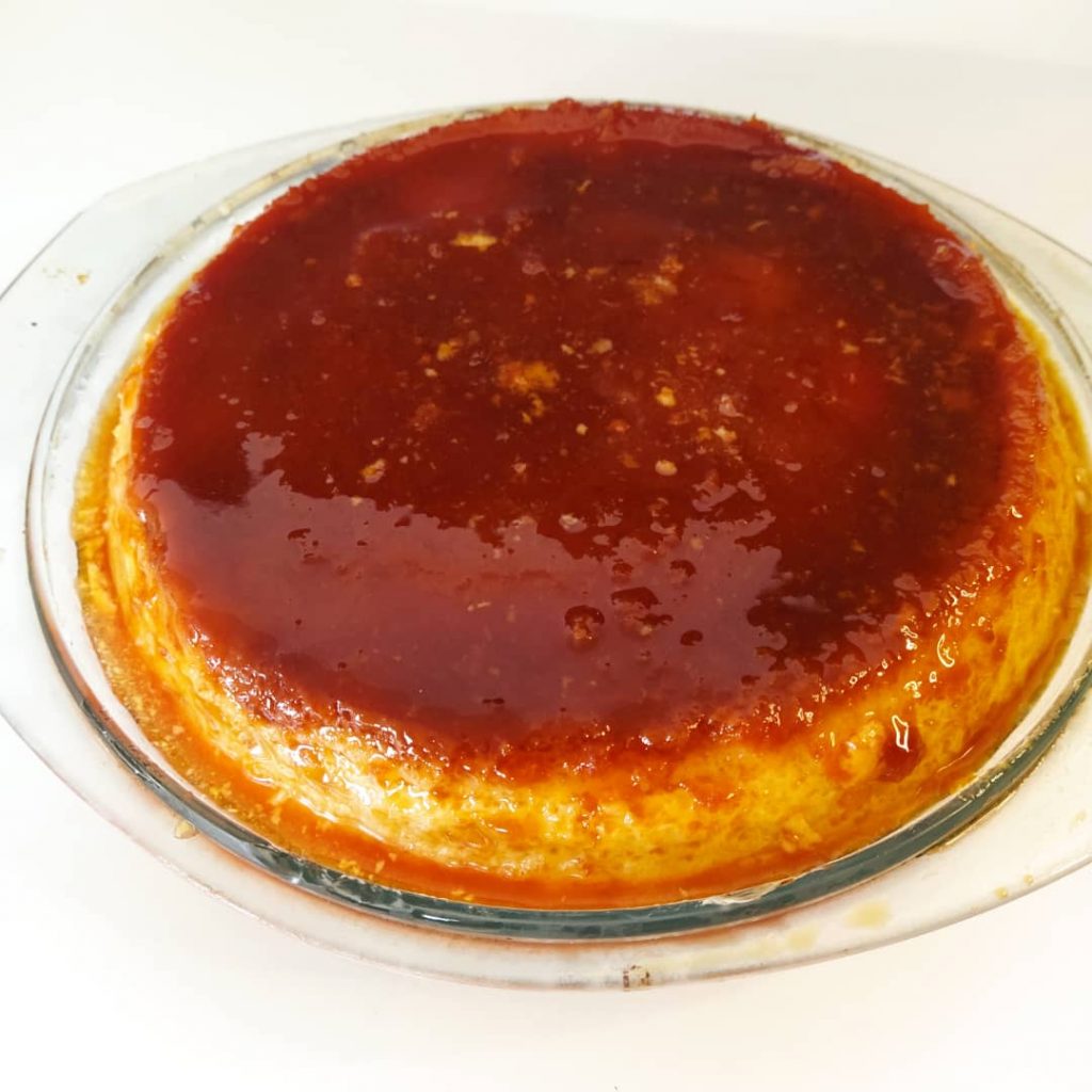 Torta fría de coco sin gluten hecha con Crema de arroz KEL